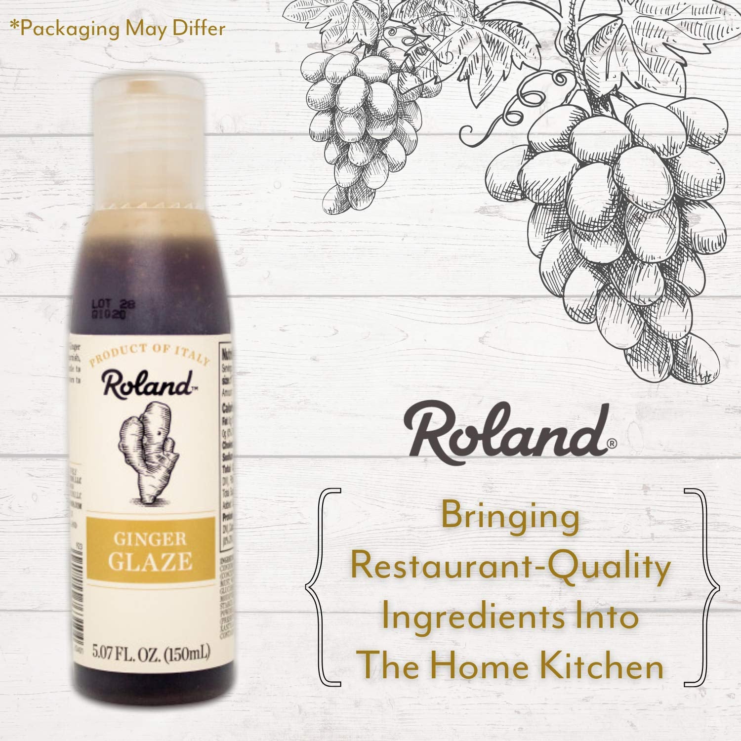 Roland Foods Balsamic Glaze, Ginger, 5.07 Ounce