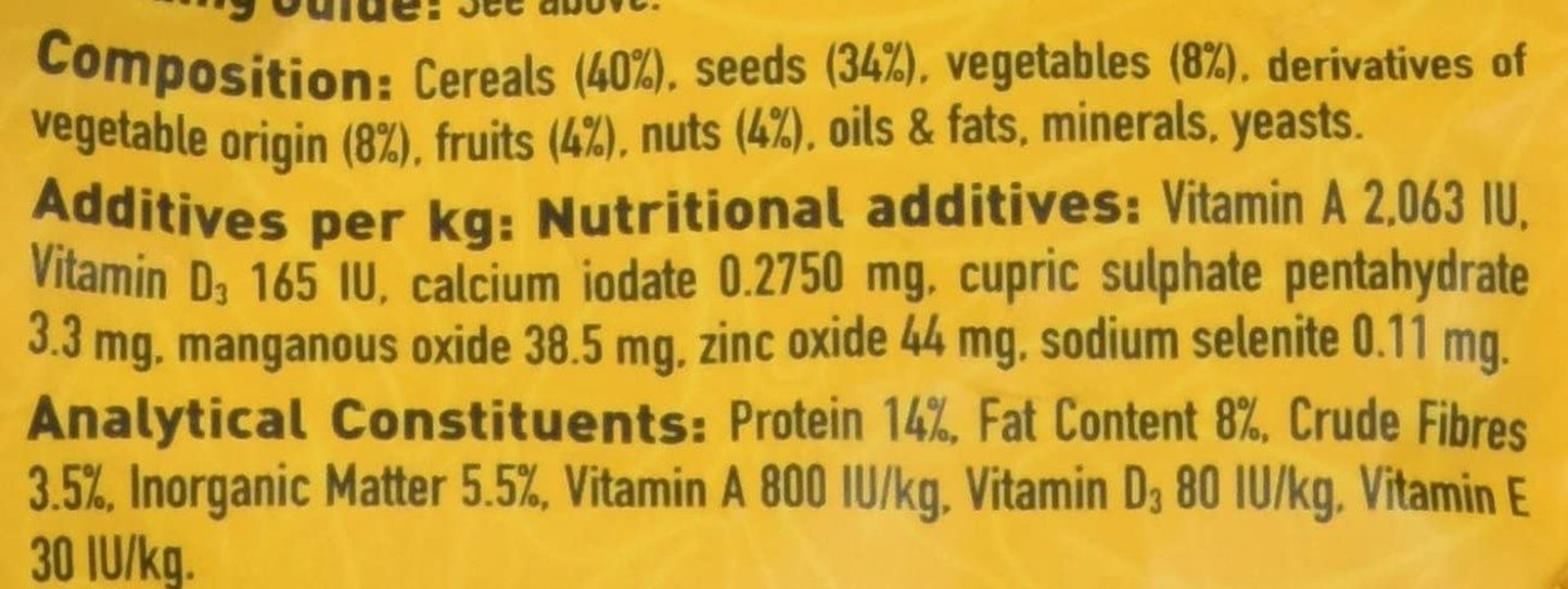 Hari Hagen Tropimix Enrichment Food for Cockatiels & Lovebirds, 2 Lb. - HARI Parrot Food with Seeds, Fruit, Nuts, Vegetables, Grains, and Legumes