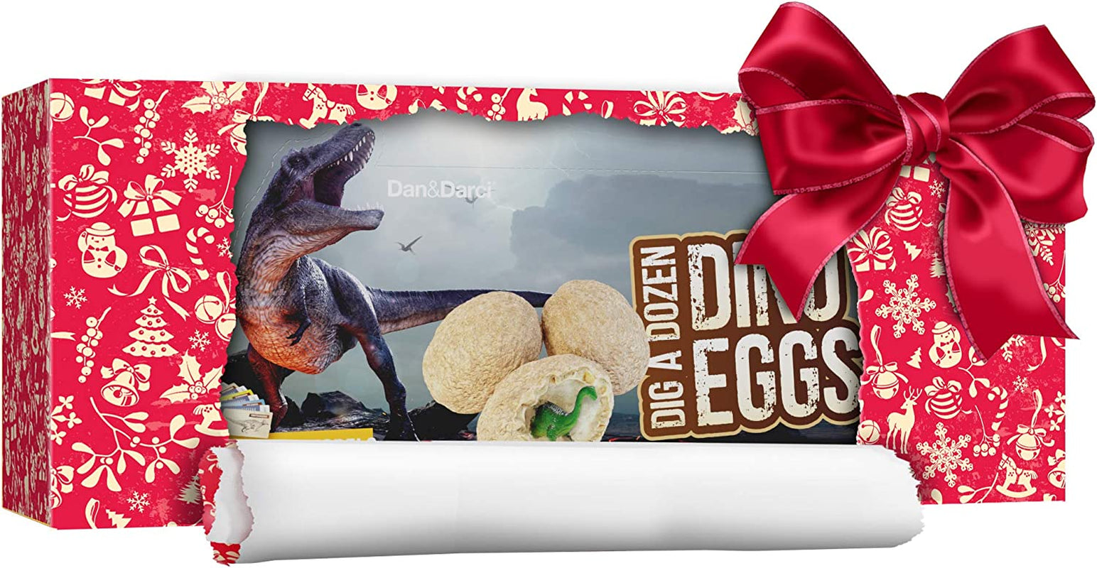 Dig a Dozen Dino Eggs Kit - Break Open 12 Unique Dinosaur Eggs and Discover 12 Cute Dinosaurs - Easter Archaeology Science STEM Gift (Dinosaurs)