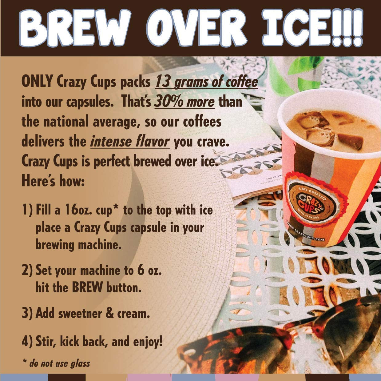 Crazy Cups Flavored Ground Coffee, Cinnamon French Toast, in 10 Oz Bag, for Brewing Flavored Hot or Iced Coffee