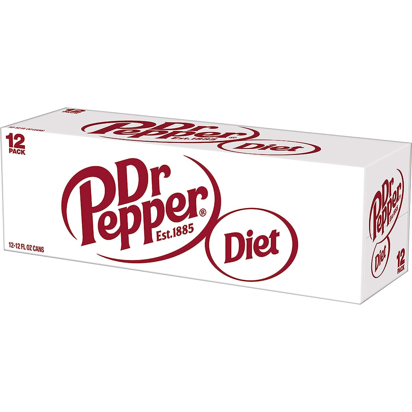 DR PEPPER Diet Soda, 12 Fl Oz Cans, 12 Pack