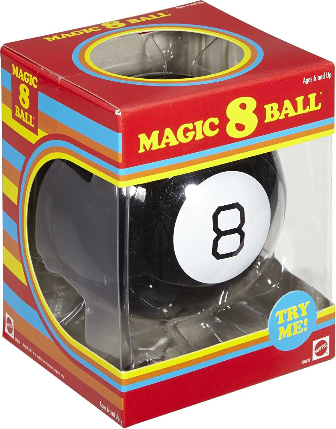 Magic 8 Ball Kids Toy, Retro Themed Novelty Fortune Teller, Ask a Question and Turn over for Answer (Amazon Exclusive)