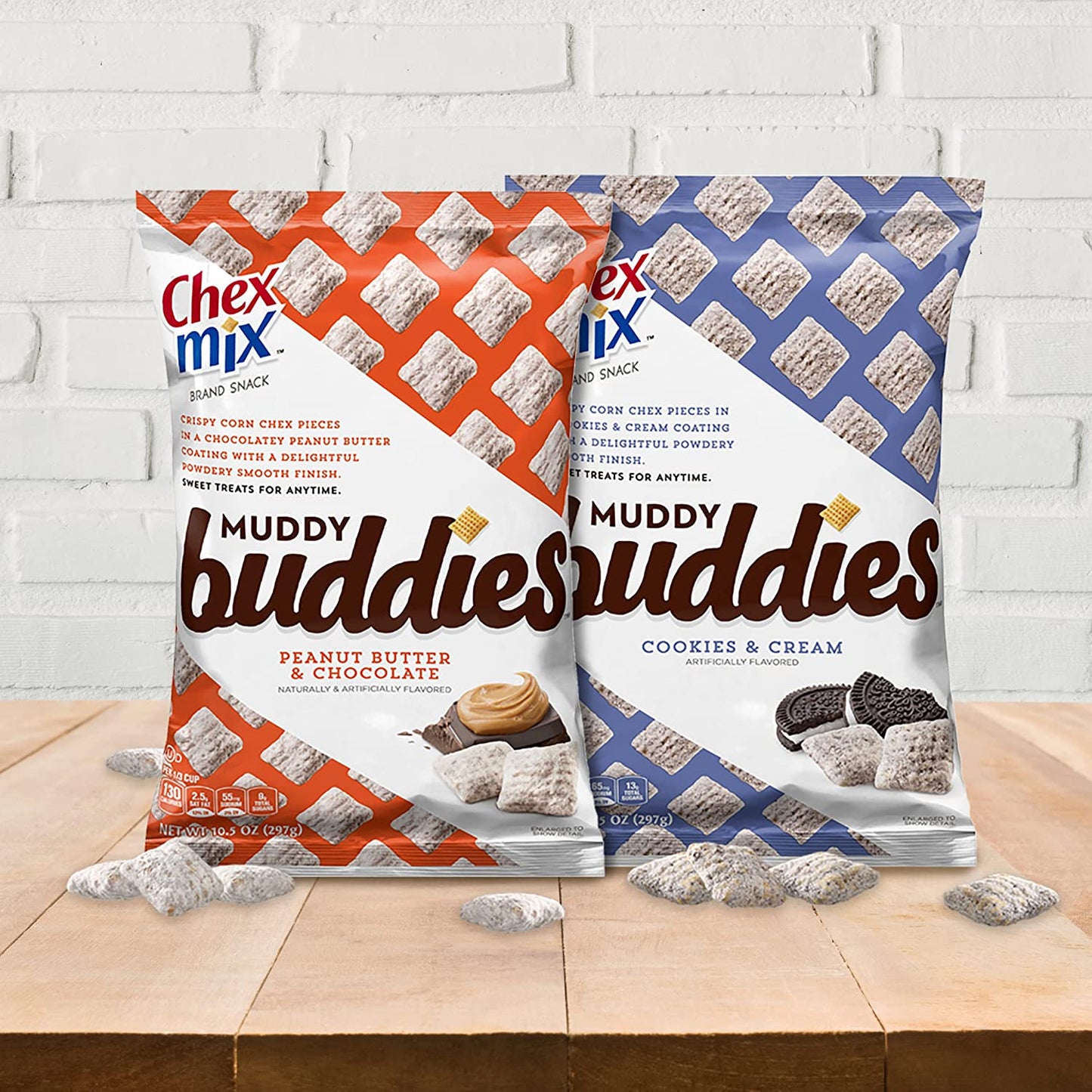 Chex Mix Muddy Buddies, Cookies and Cream Snack Mix, 10.5 Oz