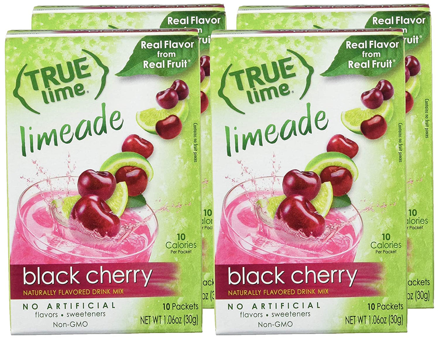 True Black Cherry Limeade Drink Mix, 10 Count, Pack of 4