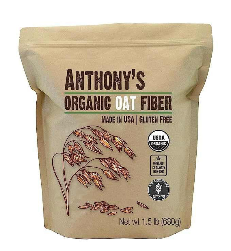 Anthony'S Organic Oat Fiber, 1.5 Lb, Gluten Free, Non GMO, Keto Friendly, Product of USA