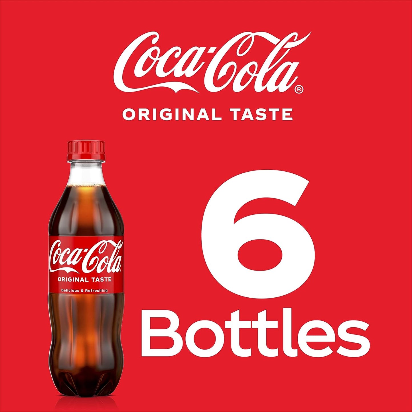 Coca-Cola Soda Soft Drink, 16.9 Fl Oz, 6 Pack