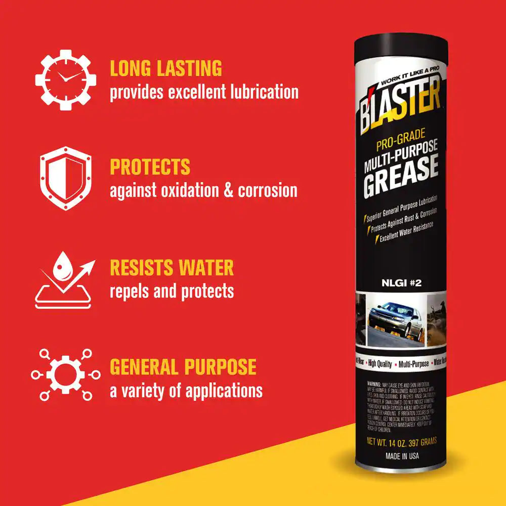 14 Oz. Pro-Grade Multi-Purpose Grease Cartridge for Grease Gun