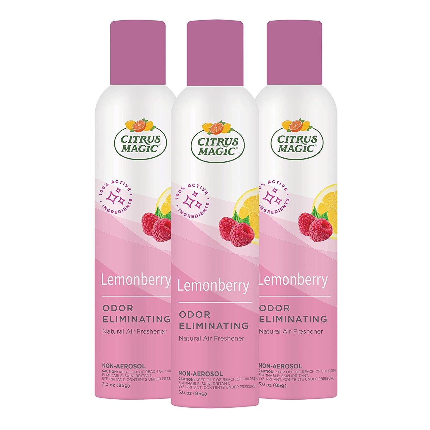 Citrus Magic, Lemonberry, Natural Odor Eliminating Air Freshener Spray, 3-Ounce, 3 Fl Oz (Pack of 3), 3 Count