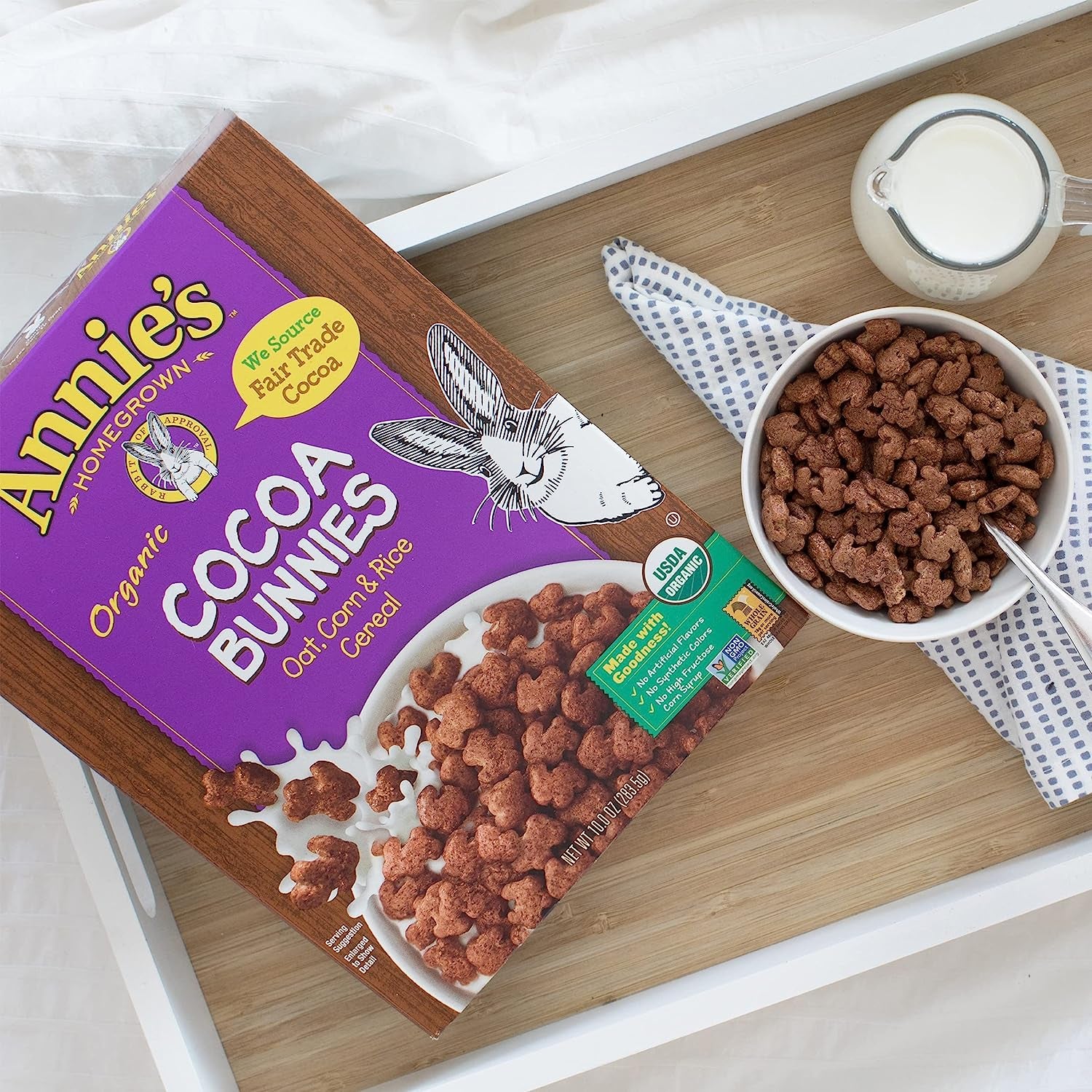 Annie'S Organic Cocoa Bunnies Breakfast Cereal, 10 Oz. Box