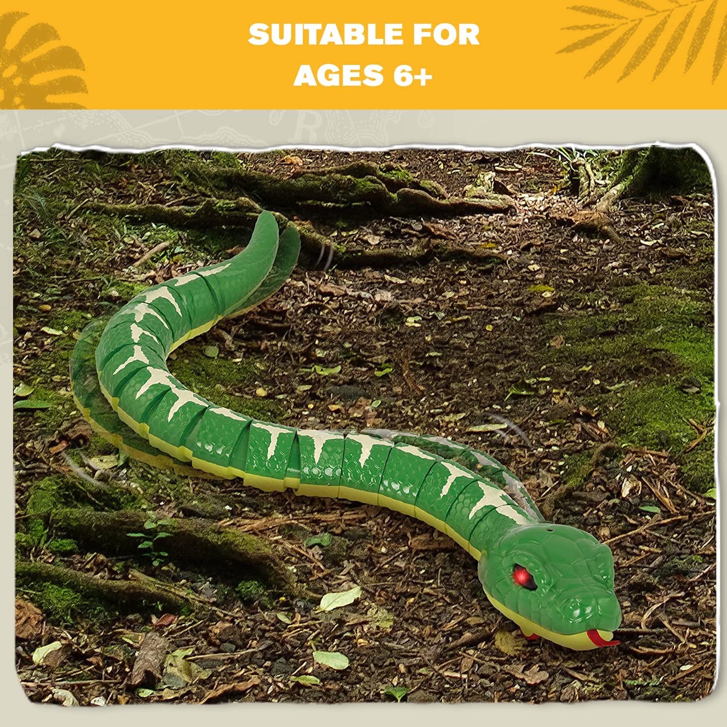 Terra by Battat Remote Control Emerald Tree Boa - Electronic Snake Toy for Kids Ages 6+