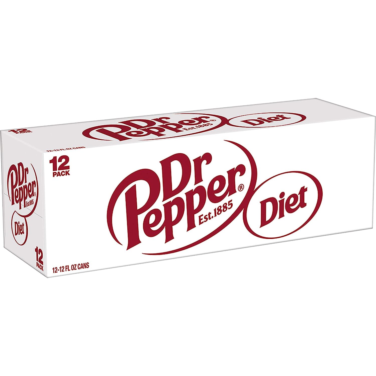 DR PEPPER Diet Soda, 12 Fl Oz Cans, 12 Pack