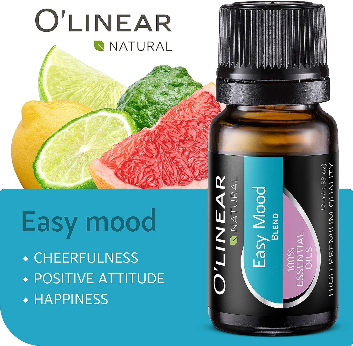 O'Linear Top 6 Blends Essential Oils Set - Aromatherapy Diffuser Blends Oils for Sleep, Mood, Breathe, Temptation, Feel Good, Stress Relief