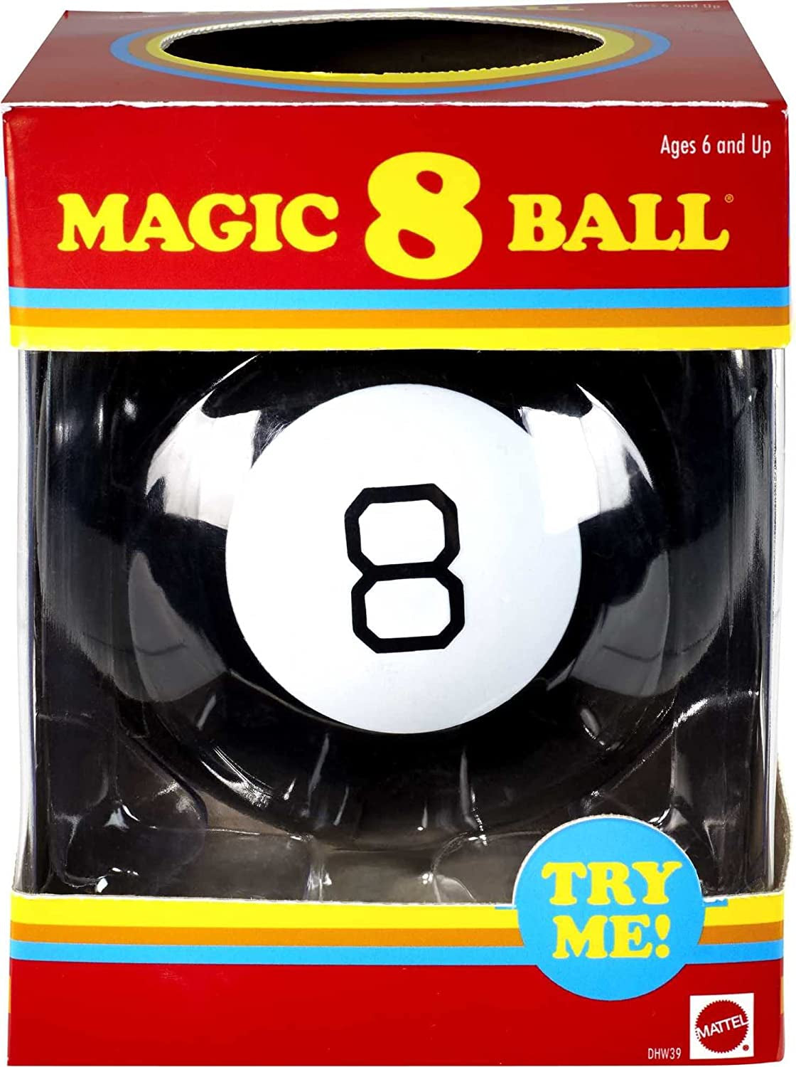 Magic 8 Ball Kids Toy, Retro Themed Novelty Fortune Teller, Ask a Question and Turn over for Answer (Amazon Exclusive)