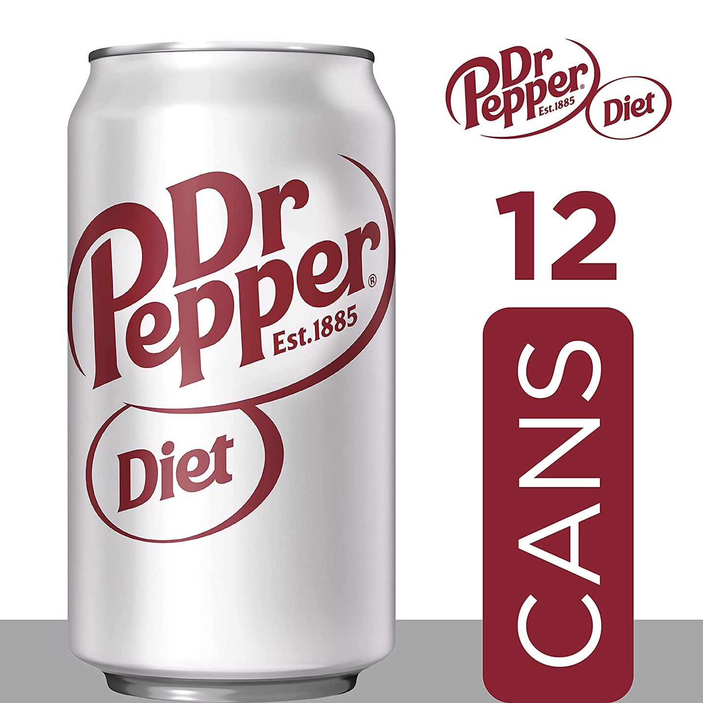 DR PEPPER Diet Soda, 12 Fl Oz Cans, 12 Pack