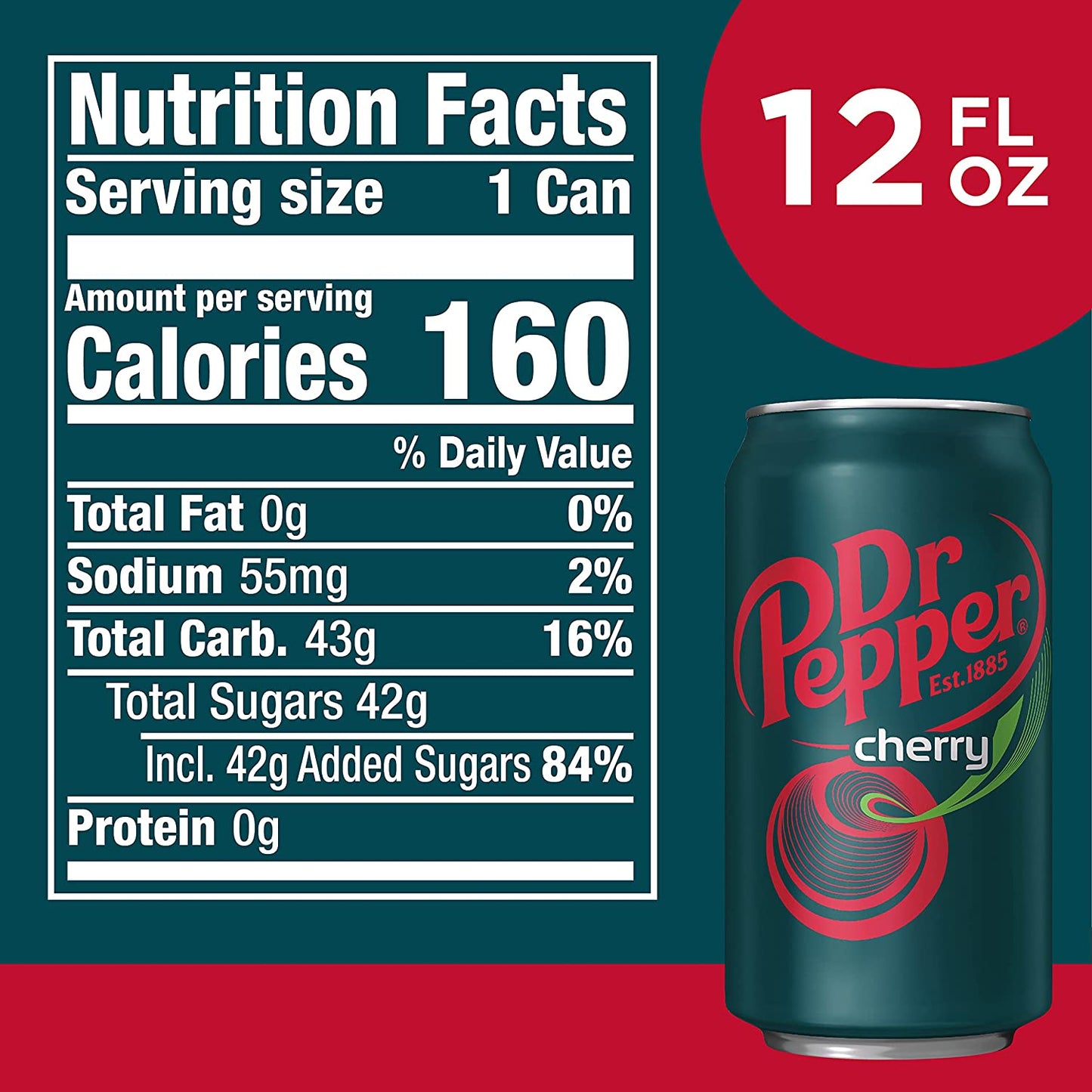 DR PEPPER - CHERRY, 12 OZ, 12 PK