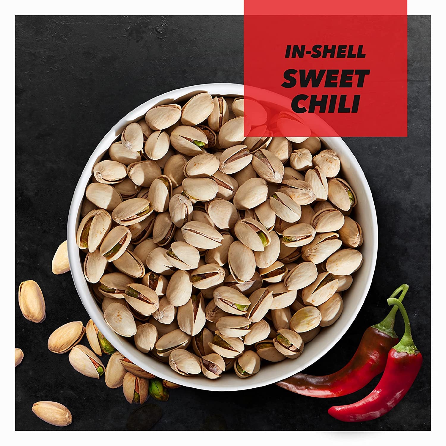 Wonderful Pistachios, In-Shell, Sweet Chili Nuts, 7Oz Resealable Bag