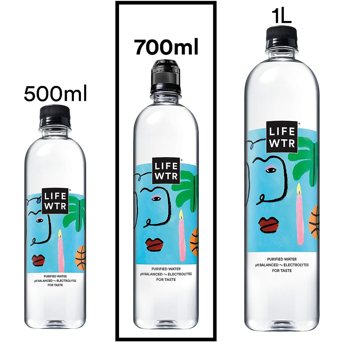 , Premium Purified Water, Ph Balanced with Electrolytes, Flip Cap Bottle, 700 Ml