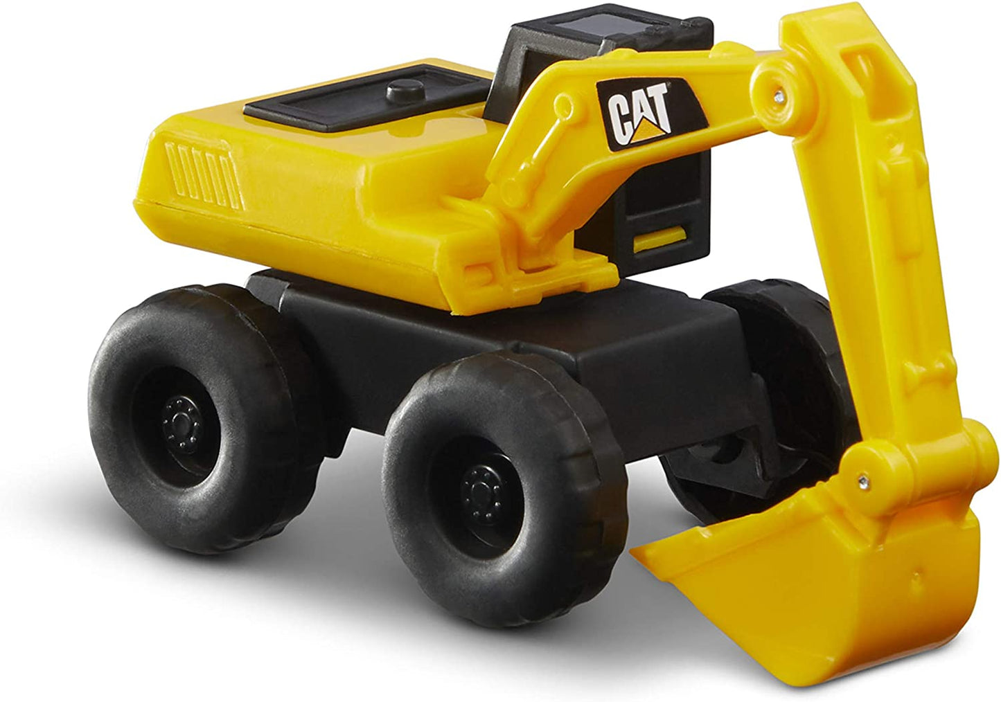 Cattoysofficial, CAT Little Machines Toys with 5Pcs - Dump Truck, Wheel Loader, Bulldozer, Backhoe, and Excavator Vehicles, Cake Toppers, Playset for Kids Ages 3 and Up,Yellow