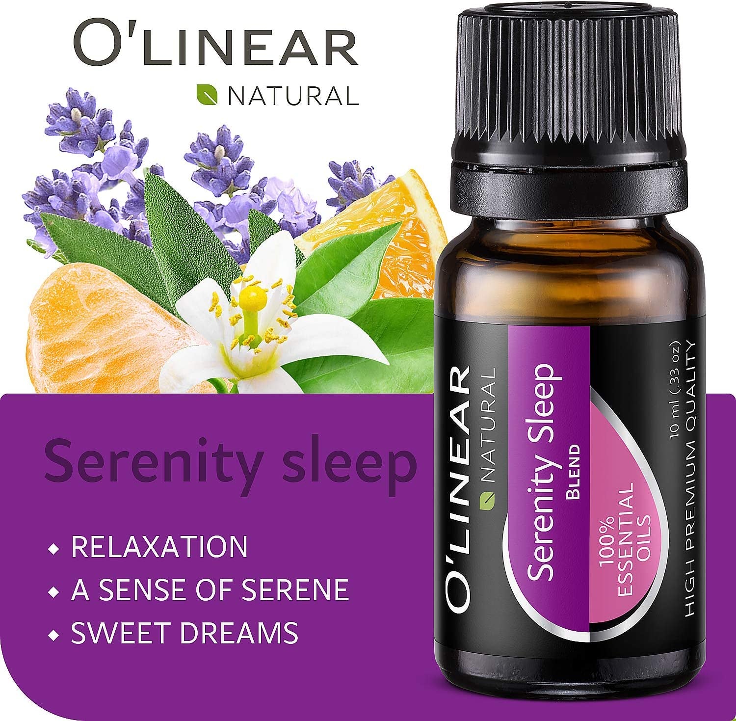 O'Linear Top 6 Blends Essential Oils Set - Aromatherapy Diffuser Blends Oils for Sleep, Mood, Breathe, Temptation, Feel Good, Stress Relief