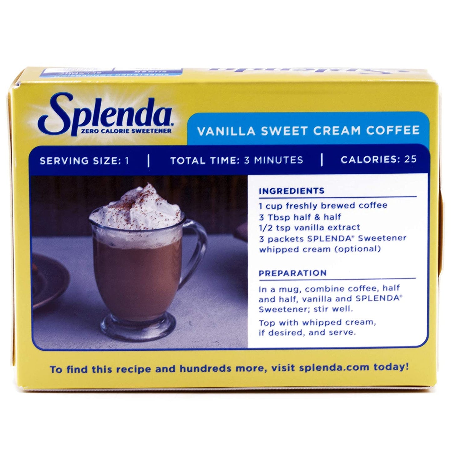 SPLENDA No Calorie Sweetener, Single-Serve Packets (100 Count), 3.5 Ounce