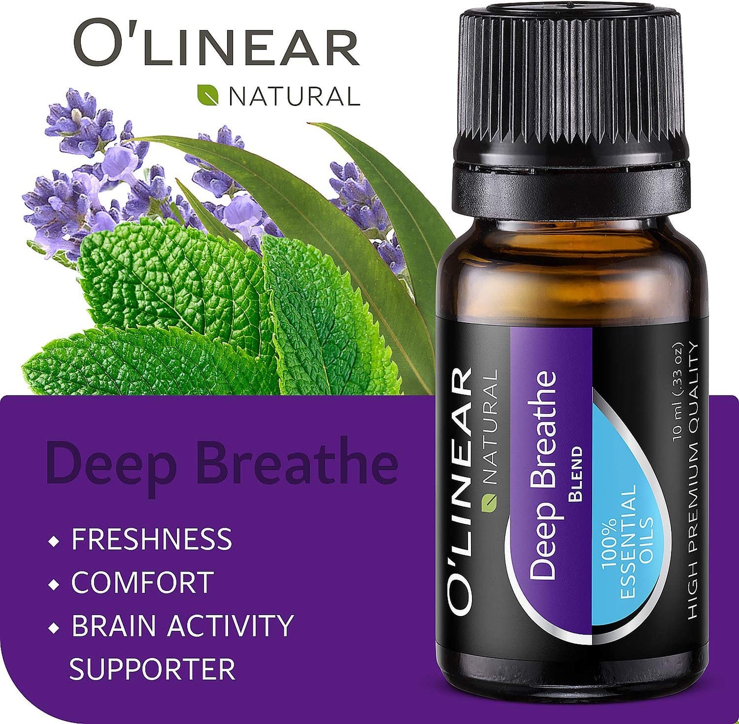 O'Linear Top 6 Blends Essential Oils Set - Aromatherapy Diffuser Blends Oils for Sleep, Mood, Breathe, Temptation, Feel Good, Stress Relief