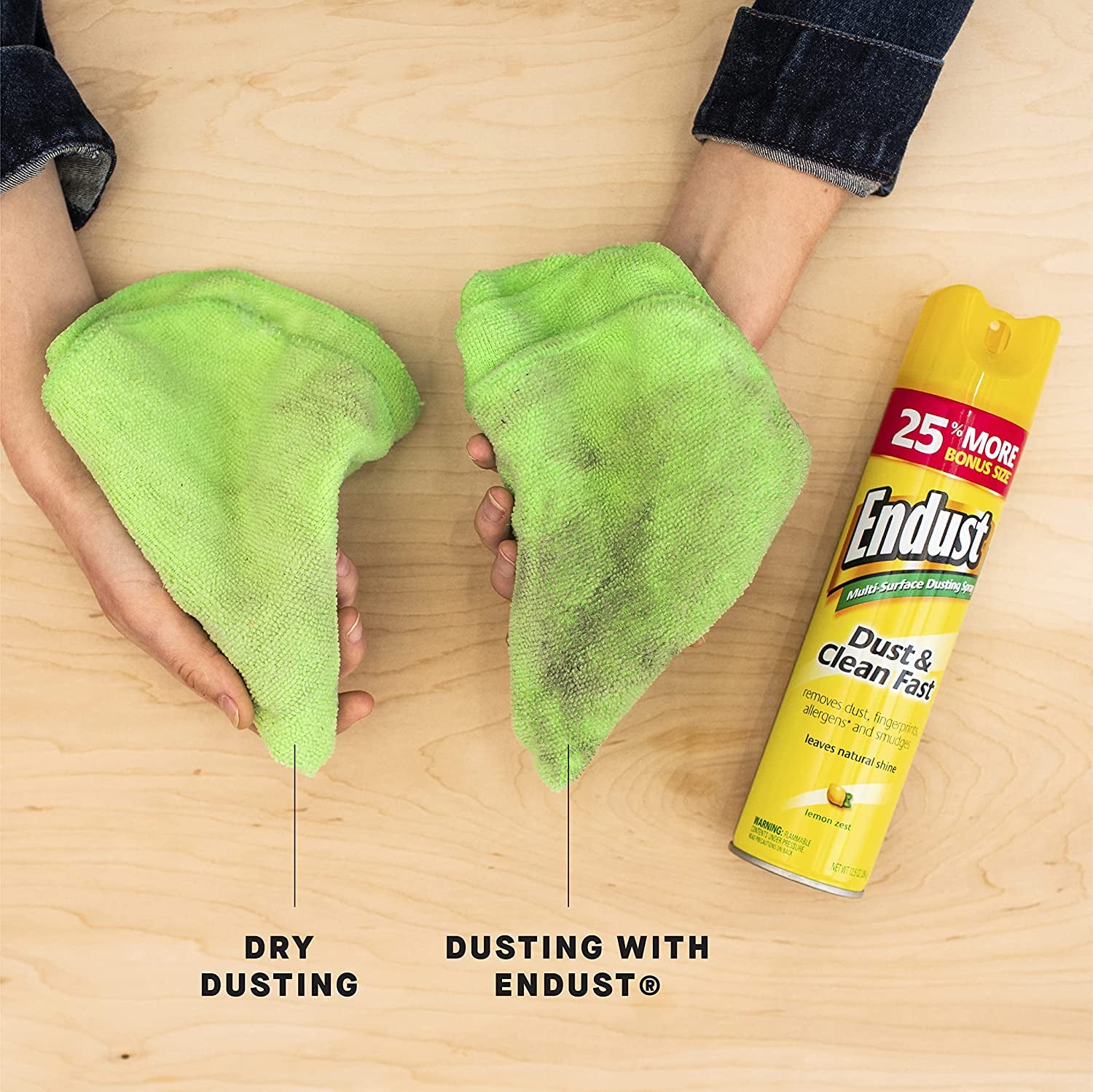 Endust Multi-Surface Dusting and Cleaning Spray, Lemon Zest, 12.5 Ounce (Pack of 2)