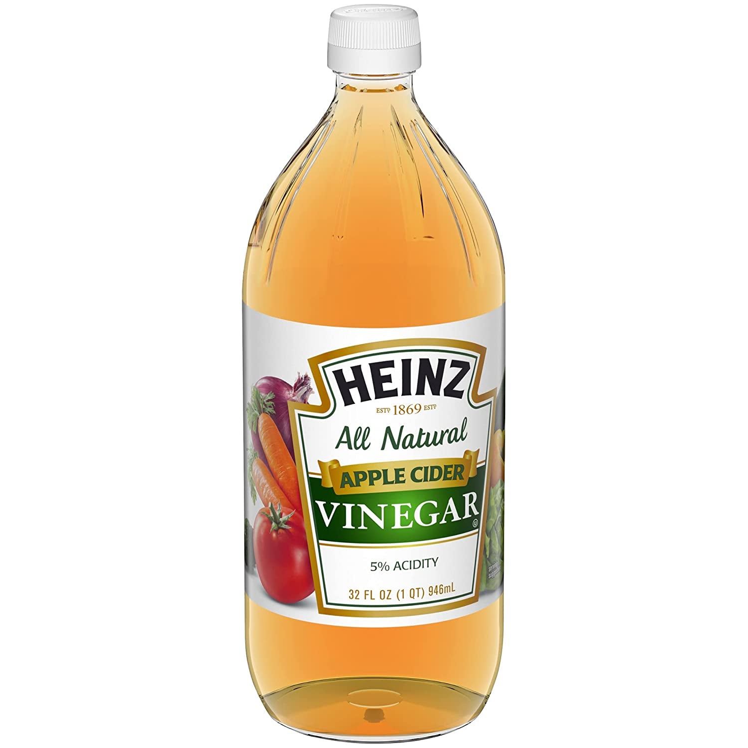 Heinz All Natural Apple Cider Vinegar with 5% Acidity (32 Fl Oz Bottle) - Packaging May Vary