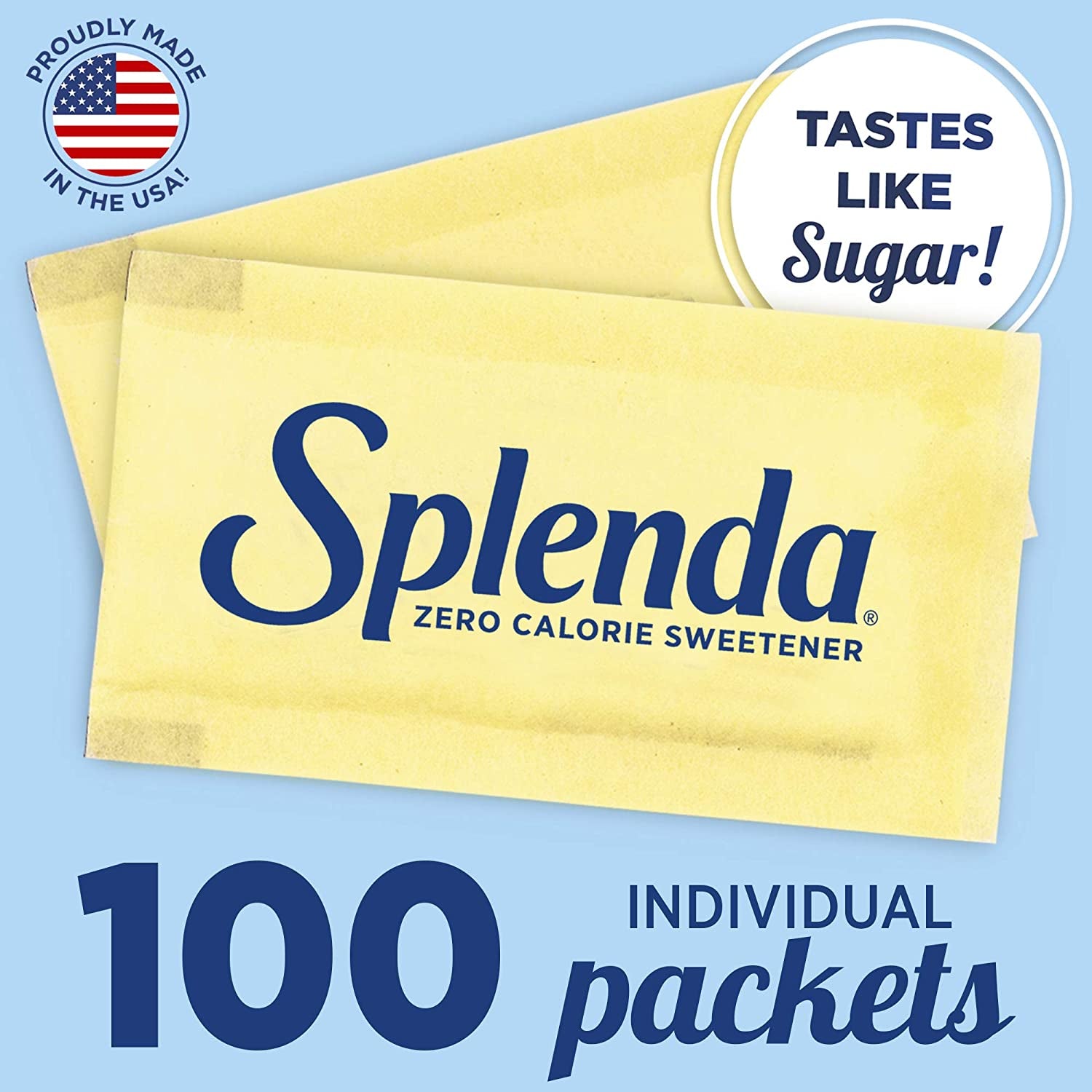 SPLENDA No Calorie Sweetener, Single-Serve Packets (100 Count), 3.5 Ounce