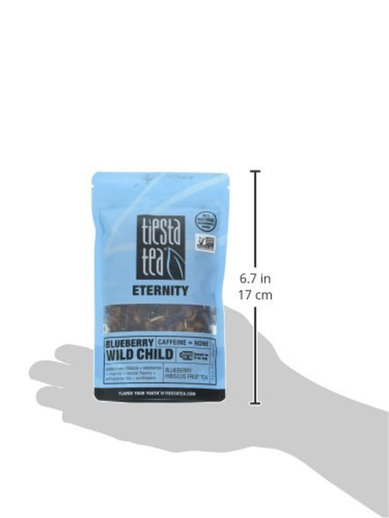 Tiesta Tea - Blueberry Wild Child, Blueberry Hibiscus Herbal Tea, Loose Leaf, up to 25 Cups, Make Hot or Iced, Non-Caffeinated, 1.8 Ounce Resealable Pouch