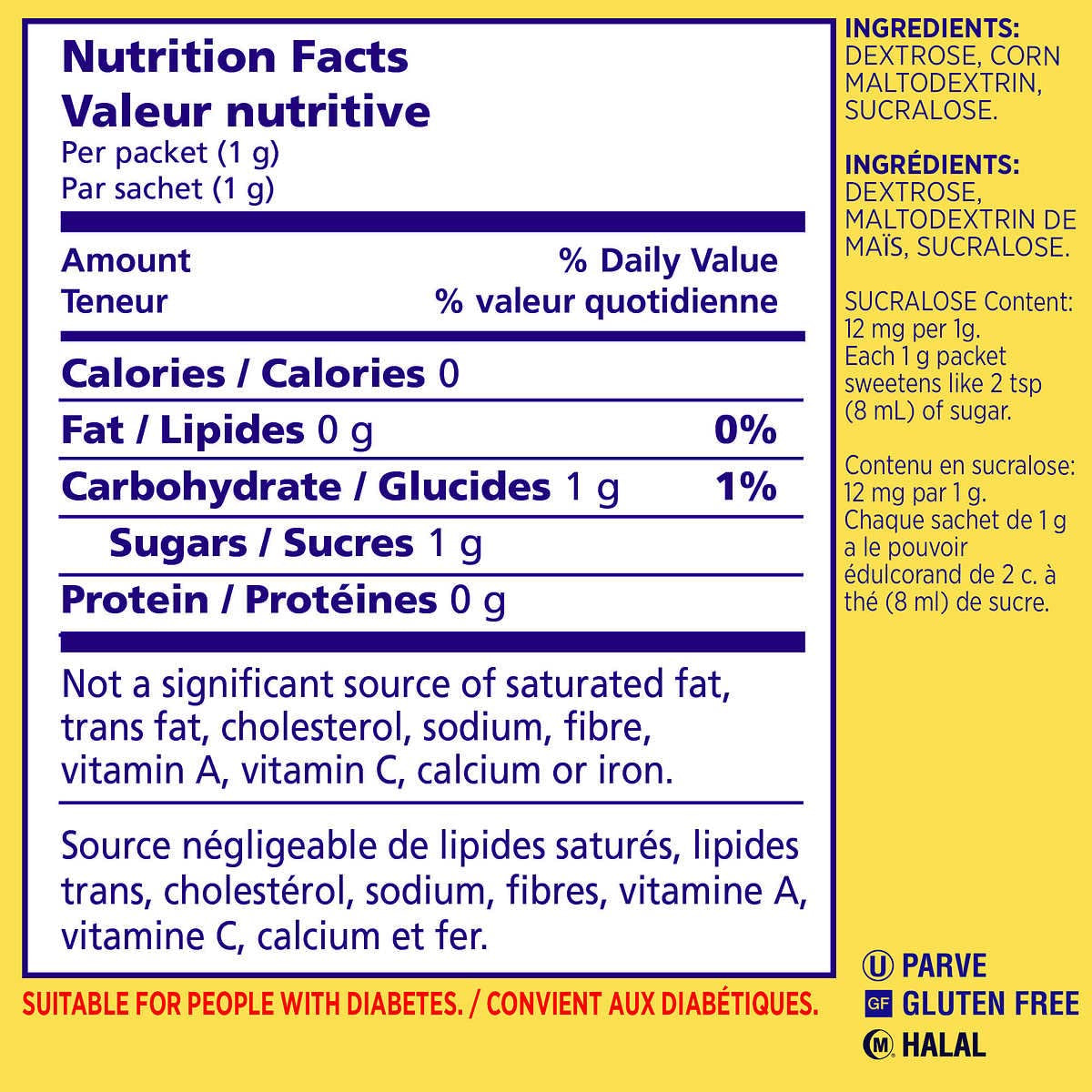 SPLENDA No Calorie Sweetener, Single-Serve Packets (100 Count), 3.5 Ounce