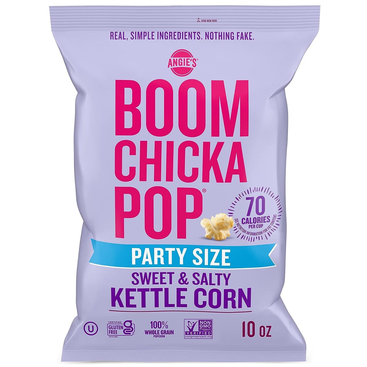 Angie'S BOOMCHICKAPOP Sweet and Salty Kettle Corn Popcorn, Gluten Free, Party Size 10 Oz.