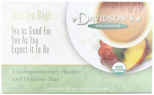 Davidson'S Organics, Hibiscus Flowers, 100-Count Unwrapped Tea Bags