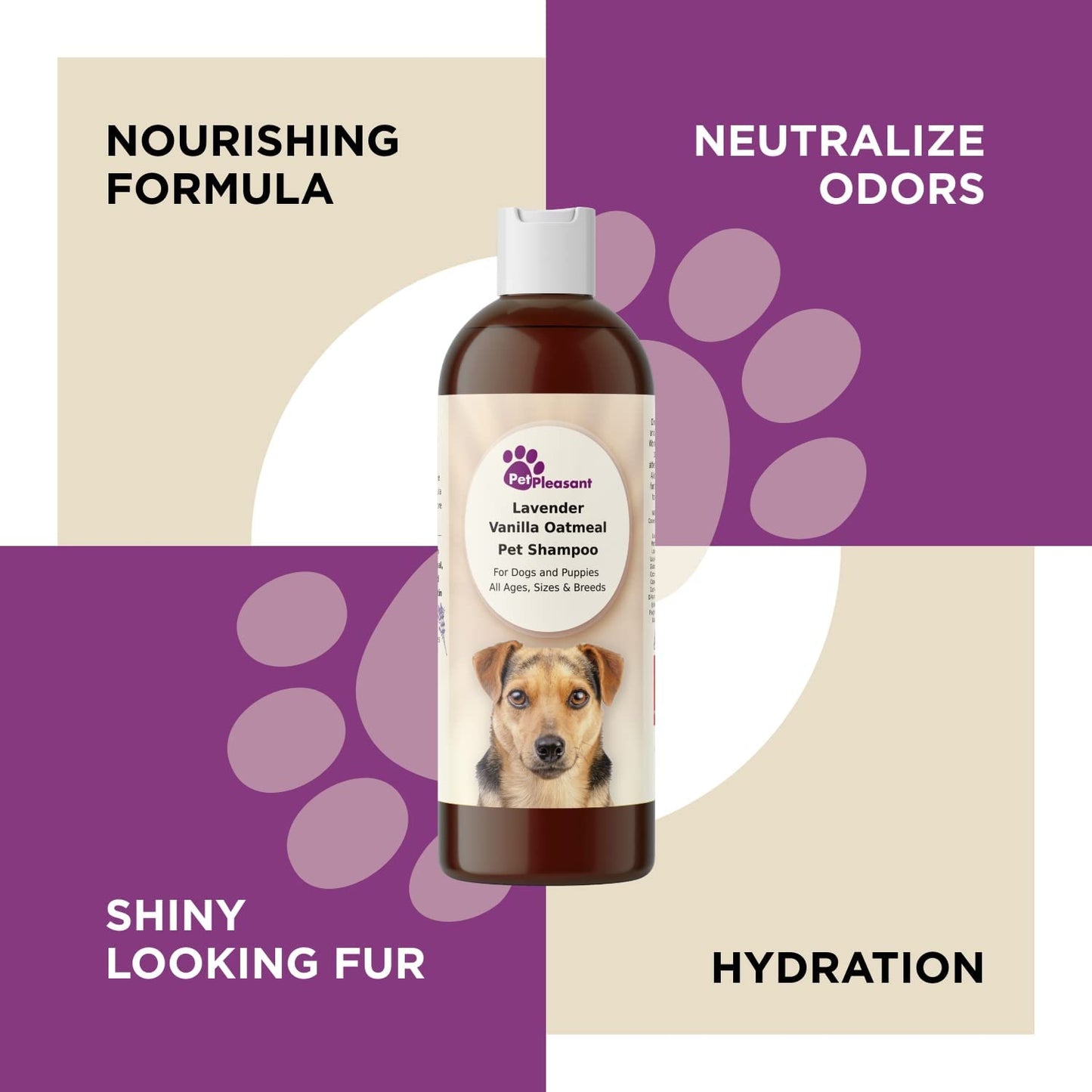 Oatmeal Dog Shampoo for Smelly Dogs - Oatmeal Shampoo for Dogs Puppy Shampoo Dog Soap and Dog Bathing Supplies with Lavender Oil - Puppy Supplies Dog Wash and Dog Grooming Supplies for Pet Care