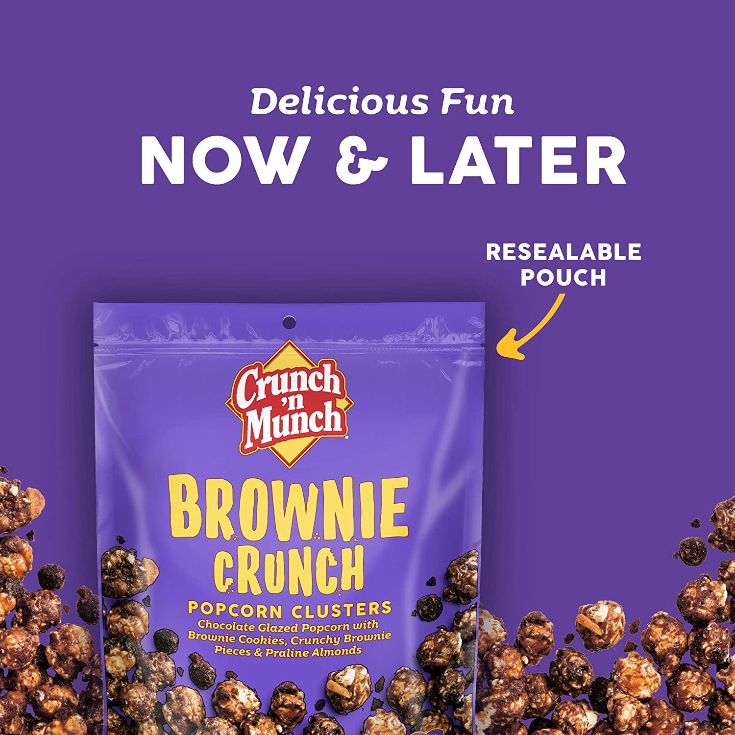 CRUNCH 'N MUNCH Brownie Crunch Flavored Popcorn, 5.5 Oz.