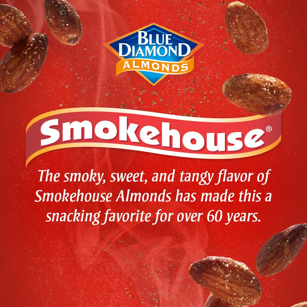 Blue Diamond Almonds Gluten Free Smokehouse Flavored Snack Nuts, 16 Oz Resealable Bag (Pack of 1)