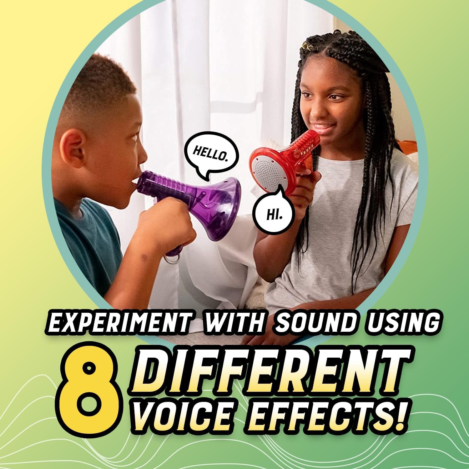 Toysmith Tech Gear Multi Voice Changer, Amplifies Voice with 8 Different Voice Effects, for Boys & Girls Ages 5+, Colors Vary