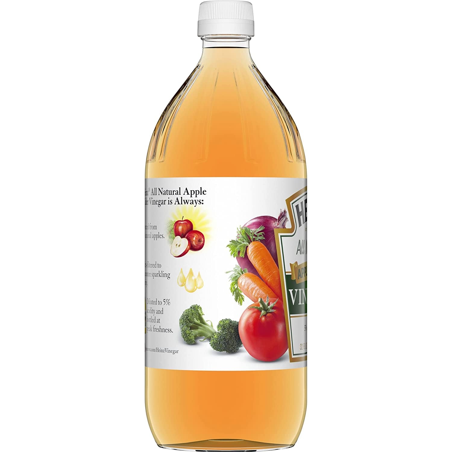 Heinz All Natural Apple Cider Vinegar with 5% Acidity (32 Fl Oz Bottle) - Packaging May Vary