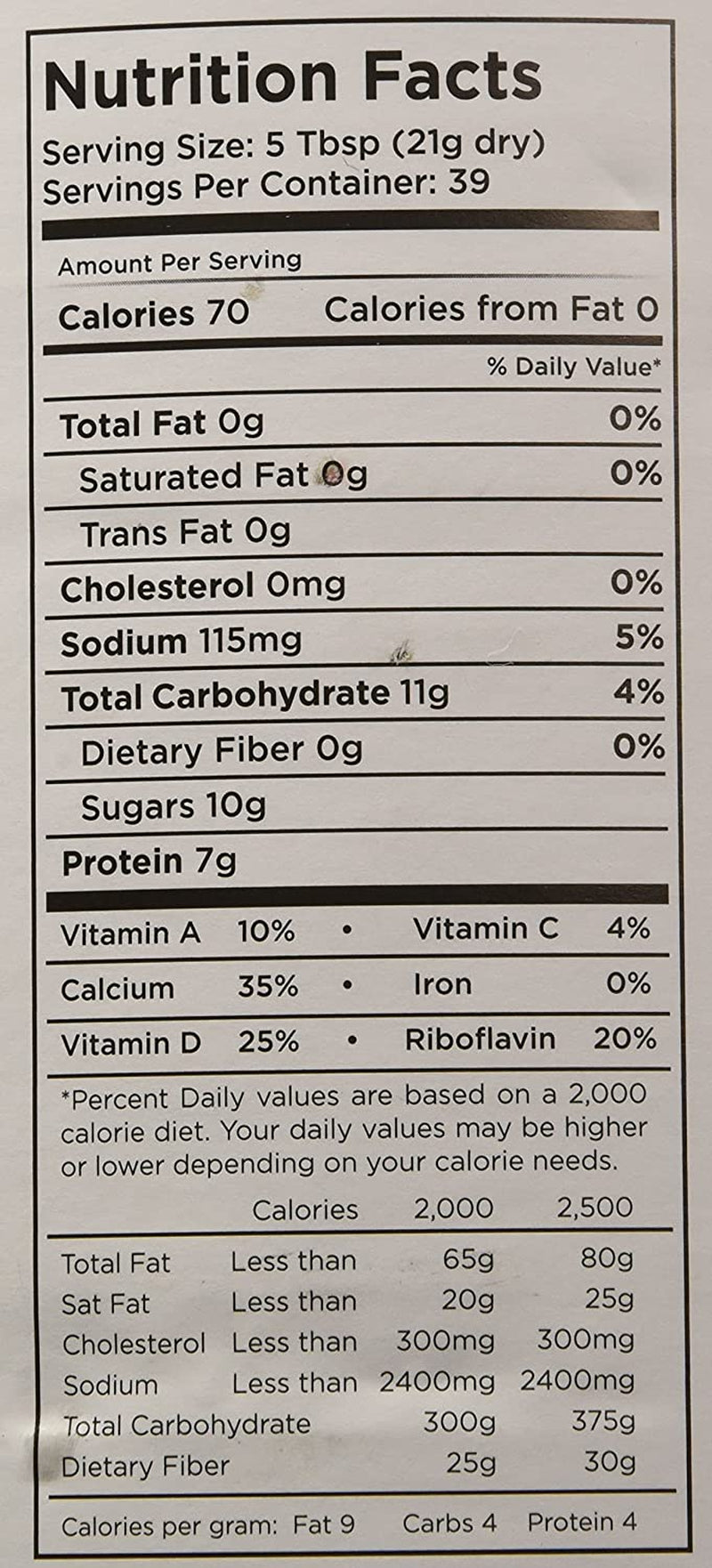 Augason Farms 5-90620 Country Fresh 100% Real Instant Nonfat Dry Milk, 1 Lb, 13 Oz.