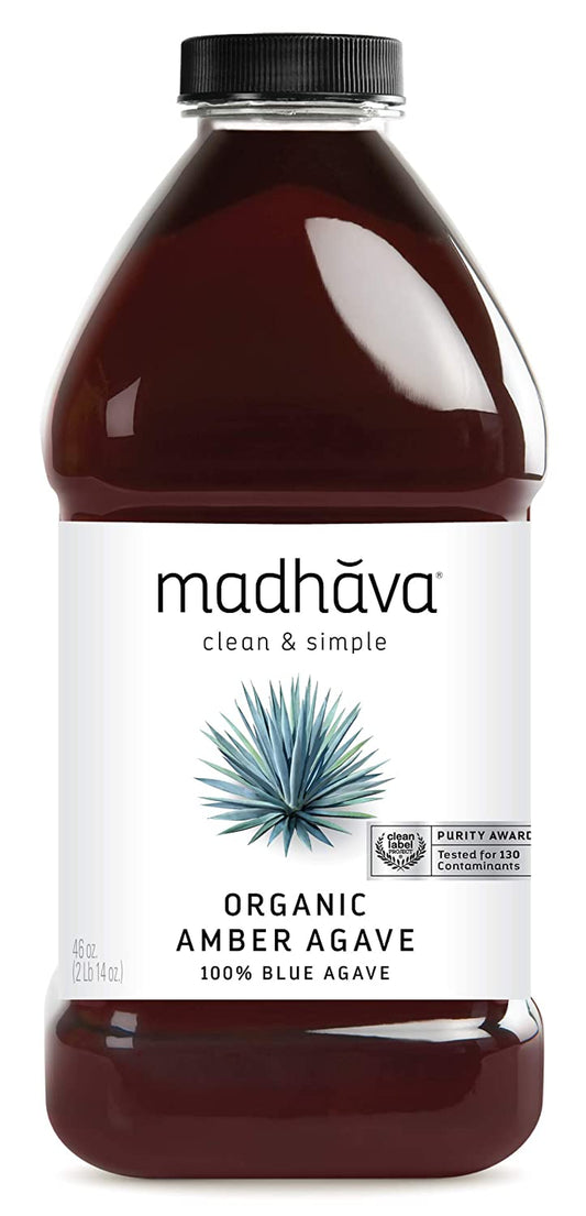 Madhava Organic Amber Agave, 46 Fluid Ounce (Pack of 2)