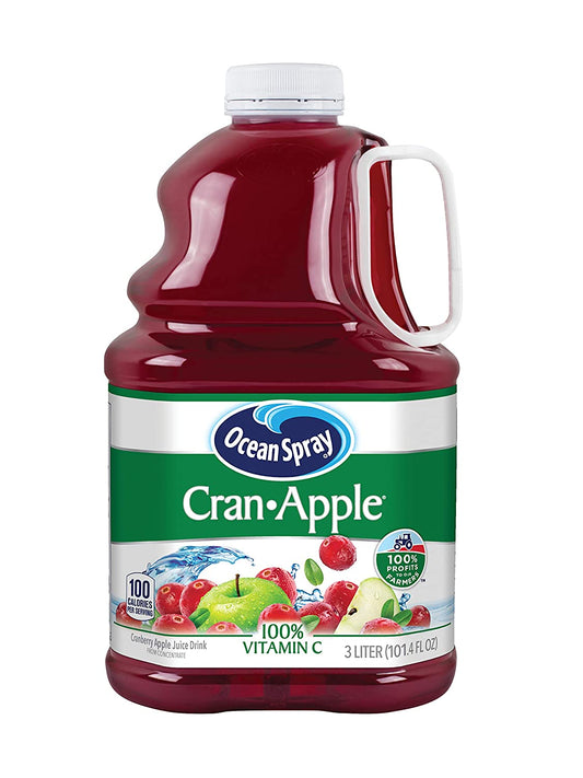 Ocean Spray Cranberry Apple Juice Drink, 101.4 Fl Oz, 3 Liter Bottle