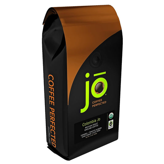 COLOMBIA JO: 12 Oz, Organic Ground Colombian Coffee, Medium Roast, Fair Trade Certified, USDA Certified Organic, 100% Arabica Coffee, NON-GMO, Gluten Free, Gourmet Coffee from Jo Coffee