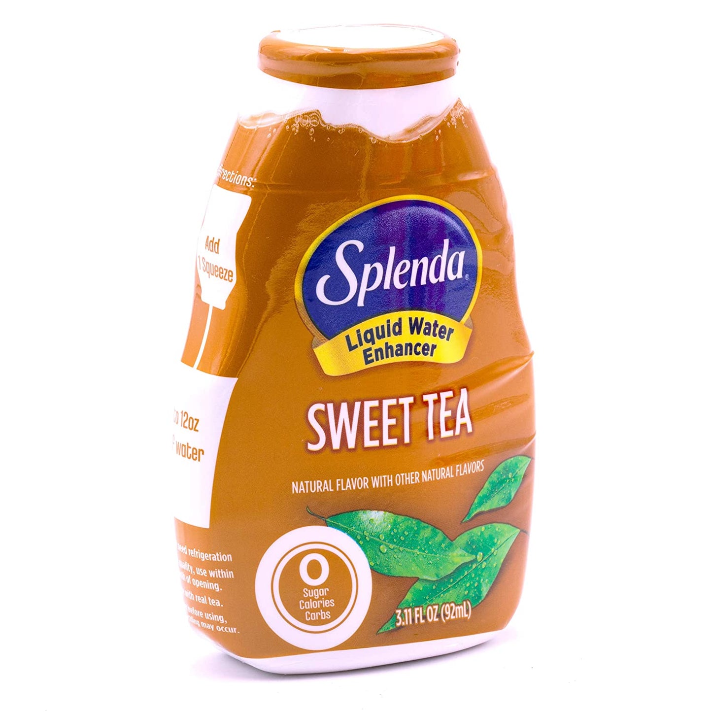 SPLENDA Liquid Water Enhancer Drops, Sugar Free, Zero Calorie, Natural Flavor, Concentrated Drink Mix, 3.11 Fl Oz Each Bottle (Sweet Tea, 2 Pack)