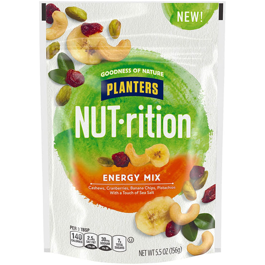 Planters Nutrition Energy Mix with Dried Cranberries, Lightly Salted, 5.5 Oz