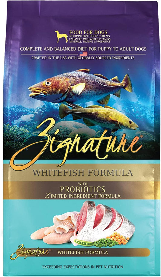 Zignature Whitefish Limited Ingredient Formula Dry Dog Food 4Lb