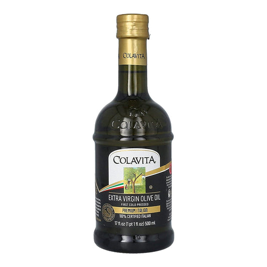 COLAVITA EXTRA VIRGIN OLIVE OIL, Premium Quality, 17 Fl. Oz., Glass Bottle