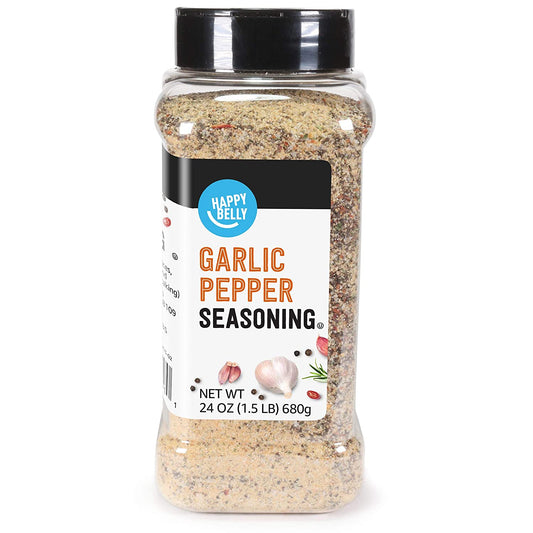 Amazon Brand - Happy Belly Garlic Pepper (Black Pepper, Garlic), 24 Oz