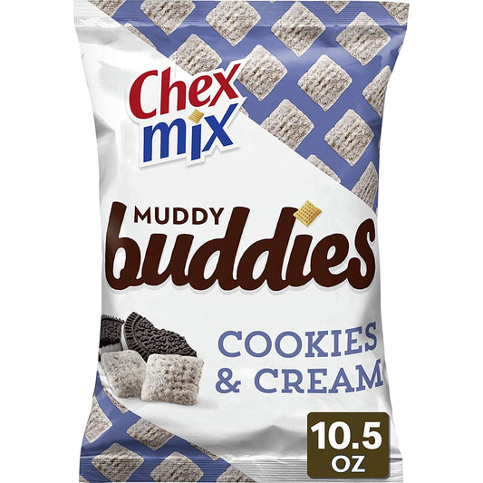 Chex Mix Muddy Buddies, Cookies and Cream Snack Mix, 10.5 Oz