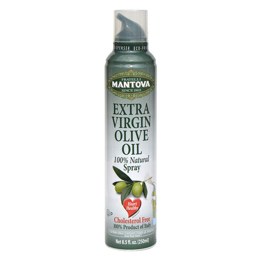 Mantova Extra Virgin Olive Oil Spray, Heart-Healthy Cooking Spray Perfect for Salads, Pasta Sauces, or Grilling, 100% Natural Cooking Oil Made in Italy, Our Olive Oil Dispenser Bottle Lets You Spray, Drip, or Stream with No Waste, 8.5 Oz