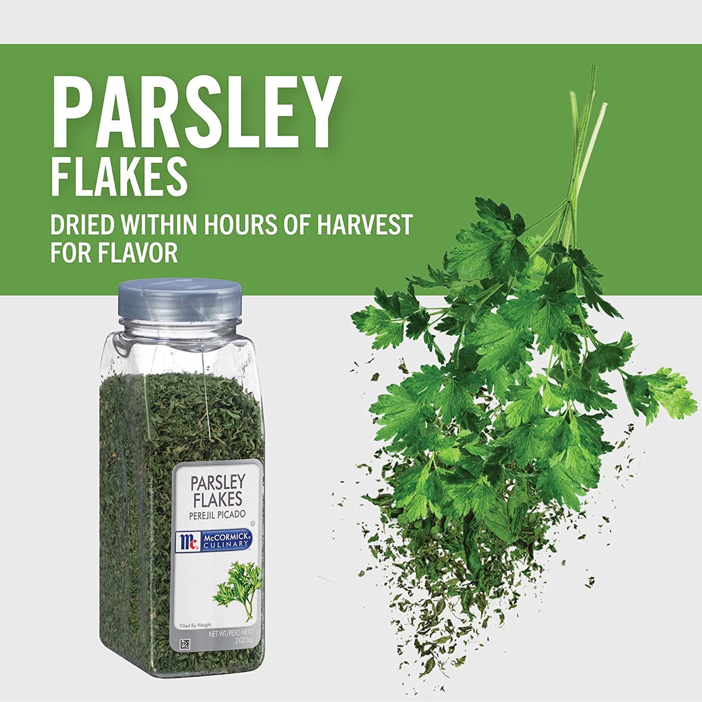 Mccormick Culinary Parsley Flakes, 2 Oz - One 2 Ounce Container of Dried Parsley Flakes for Vegetable-Like Taste, Ideal for Flavoring Chicken Salads, Fish and More