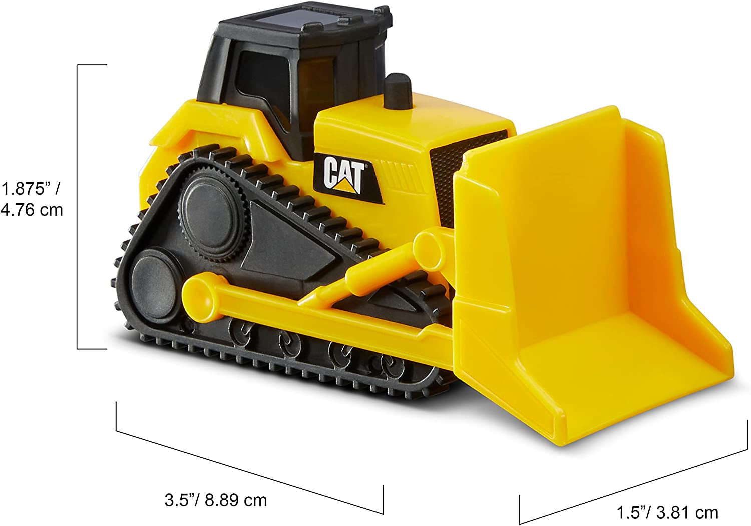 Cattoysofficial, CAT Little Machines Toys with 5Pcs - Dump Truck, Wheel Loader, Bulldozer, Backhoe, and Excavator Vehicles, Cake Toppers, Playset for Kids Ages 3 and Up,Yellow